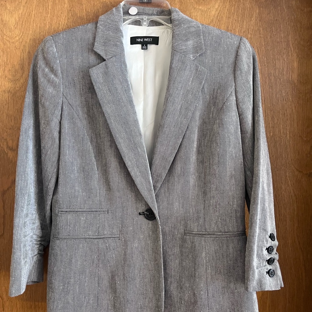 Nine West Women's Classic Gray Suit Jacket